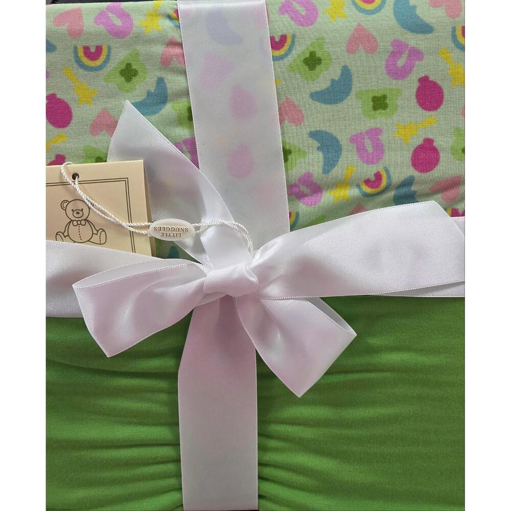 NEW CHARLIES PROJECT kids magically delicious lucky bamboo blanket in green mult